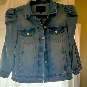 Markova denim jean puff sleeve jacket